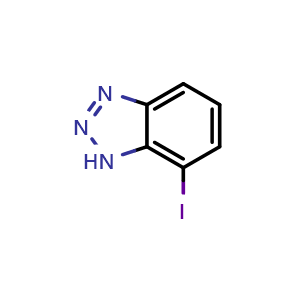 Chemical structure of 7-Iodo-1H-benzo[d][1,2,3]triazole , CAS 116975-12-3, AChemBlock AD267687
