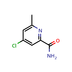 Chemical structure of 4-Chloro-6-methylpicolinamide , CAS 1206248-49-8, AChemBlock AD267695