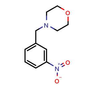 Chemical structure of 4-(3-Nitrobenzyl)morpholine , CAS 123207-57-8, AChemBlock AD267705