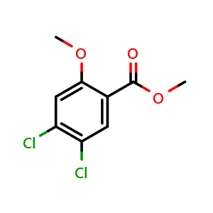 Chemical structure of Methyl 4,5-dichloro-2-methoxybenzoate , CAS 1239783-16-4, AChemBlock AD267708