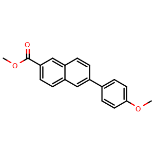 Chemical structure of methyl 6-(4-methoxyphenyl)-2-naphthoate , CAS 128272-36-6, AChemBlock AD267725