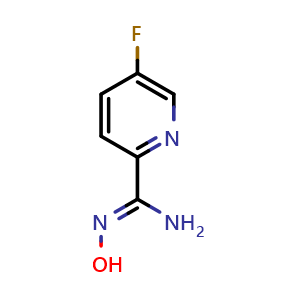Chemical structure of (Z)-5-fluoro-N'-hydroxypicolinimidamide , CAS 1319747-16-4, AChemBlock AD267737