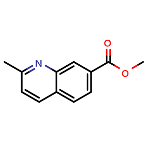 Chemical structure of Methyl 2-methylquinoline-7-carboxylate , CAS 1368078-33-4, AChemBlock AD267749