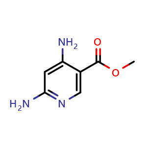 Chemical structure of methyl 4,6-diaminonicotinate , CAS 1379106-14-5, AChemBlock AD267753