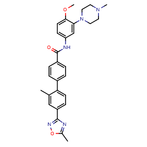 N-(4-Methoxy-3-(4-methylpiperazin-1-yl)phenyl)-2'-methyl-4'-(5-methyl-1,2,4-oxadiazol-3-yl)-[1,1'-biphenyl]-4-carboxamide