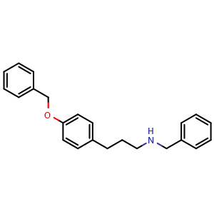 Chemical structure of N-Benzyl-3-(4-(benzyloxy)phenyl)propan-1-amine , CAS 1519261-23-4, AChemBlock AD267785