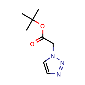 Chemical structure of tert-Butyl 2-(1H-1,2,3-triazol-1-yl)acetate , CAS 1565669-94-4, AChemBlock AD267788