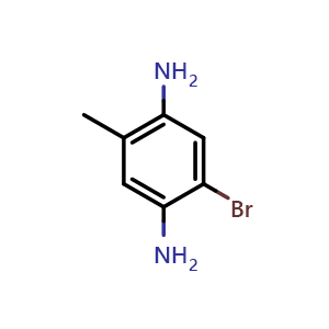 Chemical structure of 2-bromo-5-methylbenzene-1,4-diamine , CAS 1694546-38-7, AChemBlock AD267808