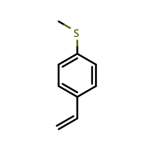 Chemical structure of Methyl(4-vinylphenyl)sulfane , CAS 18760-11-7, AChemBlock AD267851