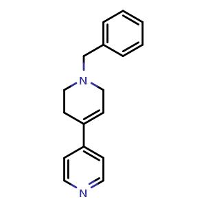Chemical structure of 1-Benzyl-1,2,3,6-tetrahydro-4,4'-bipyridine , CAS 196192-00-4, AChemBlock AD267859
