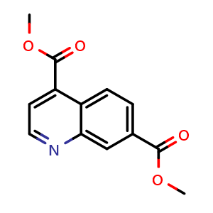 Chemical structure of Dimethyl quinoline-4,7-dicarboxylate , CAS 227453-43-2, AChemBlock AD267892