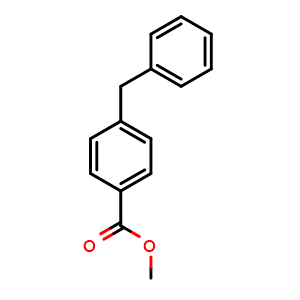 Chemical structure of Methyl 4-benzylbenzoate , CAS 23450-30-8, AChemBlock AD267896