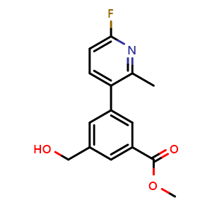 Methyl 3-(6-fluoro-2-methylpyridin-3-yl)-5-(hydroxymethyl)benzoate
