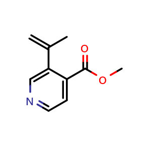 Chemical structure of Methyl 3-(prop-1-en-2-yl)isonicotinate , CAS 2768994-23-4, AChemBlock AD267924