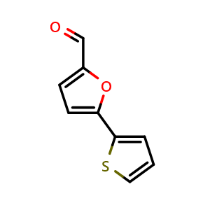 Chemical structure of 5-(Thiophen-2-yl)furan-2-carbaldehyde , CAS 32364-30-0, AChemBlock AD267948