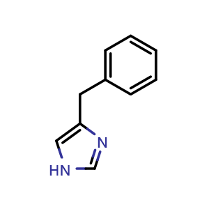 Chemical structure of 4-benzyl-1H-imidazole , CAS 4238-72-6, AChemBlock AD267966