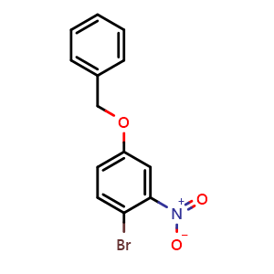 Chemical structure of 4-(benzyloxy)-1-bromo-2-nitrobenzene , CAS 4514-28-7, AChemBlock AD267967