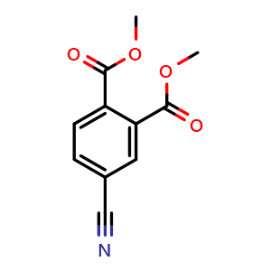 Chemical structure of Dimethyl 4-cyanophthalate , CAS 51927-06-1, AChemBlock AD267981