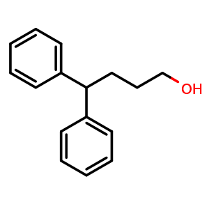Chemical structure of 4,4-Diphenylbutan-1-ol , CAS 56740-71-7, AChemBlock AD267989