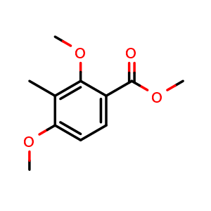Chemical structure of methyl 2,4-dimethoxy-3-methylbenzoate , CAS 6688-71-7, AChemBlock AD268011