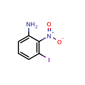 Chemical structure of 3-Iodo-2-nitroaniline , CAS 721925-17-3, AChemBlock AD268020