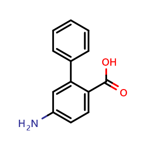Chemical structure of 5-amino-[1,1'-biphenyl]-2-carboxylic acid , CAS 754166-77-3, AChemBlock AD268023