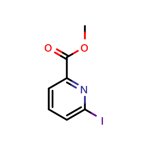 Chemical structure of Methyl 6-iodopicolinate , CAS 849830-15-5, AChemBlock AD268040