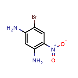 Chemical structure of 4-Bromo-6-nitrobenzene-1,3-diamine , CAS 867338-57-6, AChemBlock AD268053