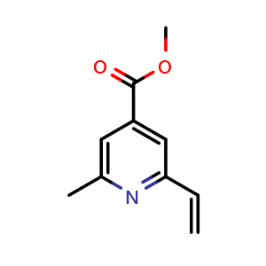 Chemical structure of Methyl 2-methyl-6-vinylisonicotinate , CAS 99060-18-1, AChemBlock AD268090