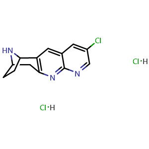 Chemical structure of 6-Chloro-8,10,16-triazatetracyclo[11.2.1.0,{2,11}.0,{4,9}]hexadeca-2(11),3,5,7,9-pentaene dihydrochloride , CAS 2741890-69-5, AChemBlock AD268091