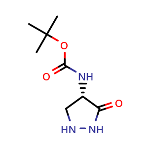 Chemical structure of (S)-tert-Butyl (3-oxopyrazolidin-4-yl)carbamate , CAS 106759-65-3, AChemBlock AD268095
