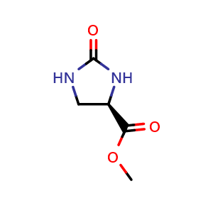 Chemical structure of (R)-methyl 2-oxoimidazolidine-4-carboxylate , CAS 1315000-85-1, AChemBlock AD268107