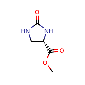 Chemical structure of (S)-Methyl 2-oxoimidazolidine-4-carboxylate , CAS 157001-86-0, AChemBlock AD268115