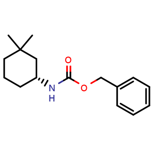 Chemical structure of (R)-benzyl 3,3-dimethylcyclohexylcarbamate , CAS 934765-87-4, AChemBlock AD268160