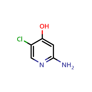 Chemical structure of 2-Amino-5-chloropyridin-4-ol , CAS 1121585-12-3, AChemBlock AD268171