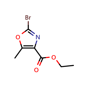 Chemical structure of Ethyl 2-bromo-5-methyloxazole-4-carboxylate , CAS 1187582-59-7, AChemBlock AD268183