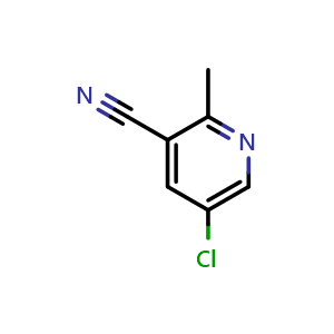 Chemical structure of 5-Chloro-2-methylpyridine-3-nitrile , CAS 1256819-16-5, AChemBlock AD268197
