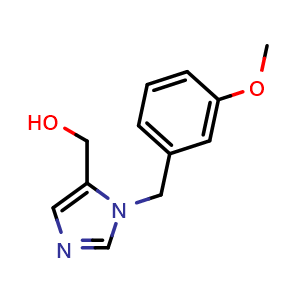 Chemical structure of [3-[(3-Methoxyphenyl)methyl]imidazol-4-yl]methanol , CAS 1479601-80-3, AChemBlock AD268224