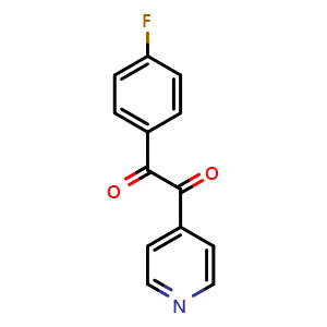 Chemical structure of 1-(4-Fluorophenyl)-2-(4-pyridinyl)-1,2-ethanedione , CAS 152121-41-0, AChemBlock AD268228