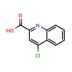 Chemical structure of 4-Chloroquinoline-2-carboxylic acid , CAS 15733-82-1, AChemBlock AD268233