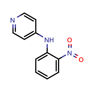 Chemical structure of N-(2-Nitrophenyl)pyridin-4-amine , CAS 25551-59-1, AChemBlock AD268293
