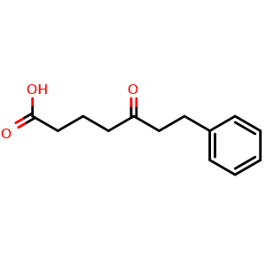 Chemical structure of 5-Oxo-7-phenylheptanoic acid , CAS 32764-94-6, AChemBlock AD268306