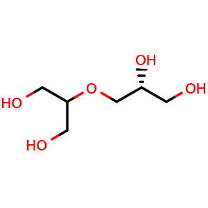 Chemical structure of (R)-3-((1,3-dihydroxypropan-2-yl)oxy)propane-1,2-diol , CAS 338458-83-6, AChemBlock AD268309