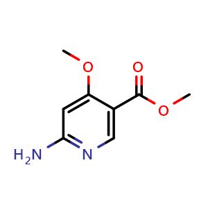 Chemical structure of Methyl 6-amino-4-methoxynicotinate , CAS 397309-41-0, AChemBlock AD268320