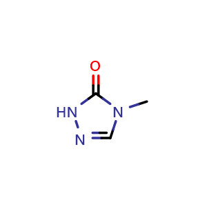 Chemical structure of 4-Methyl-1H-1,2,4-triazol-5(4H)-one , CAS 4114-43-6, AChemBlock AD268324