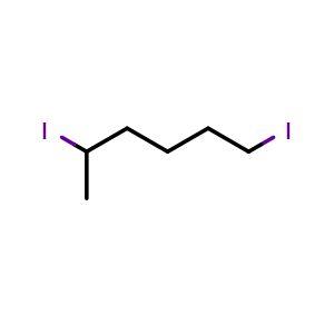 Chemical structure of 1,5-Diiodohexane , CAS 50635-34-2, AChemBlock AD268338