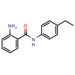 Chemical structure of 2-Amino-N-(4-ethylphenyl)benzamide , CAS 60624-39-7, AChemBlock AD268356