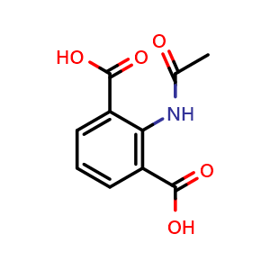 Chemical structure of 2-Acetamidobenzene-1,3-dicarboxylic acid , CAS 67081-70-3, AChemBlock AD268364
