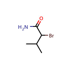 Chemical structure of 2-Bromo-3-methylbutanamide , CAS 7472-46-0, AChemBlock AD268374