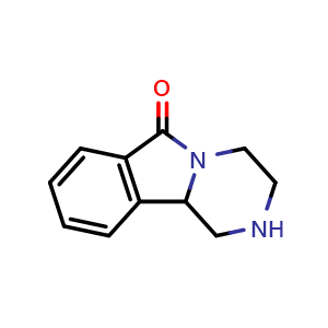 Chemical structure of 1,3,4,10b-Tetrahydropyrazino[2,1-a]isoindol-6(2H)-one , CAS 79016-59-4, AChemBlock AD268380